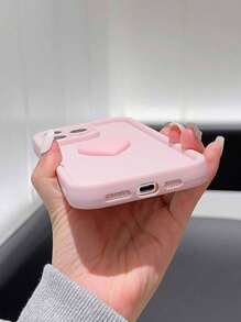 1pc Personalized 3D Heart Precise Camera Cut-Out Thick & Sturdy Anti-Drop TPU Soft Phone Case, Customizable Name & Letter Design, Minimalist Phone Protective Cover, Compatible With IPhone 16 15 14 Pro Max 13 12 11 Plus, Gift For Valentine's Day, Birthday, Holiday, Women, Etsy/ Customized Product, Anniversary, Wedding, Mother's Day (Foil Stamping)