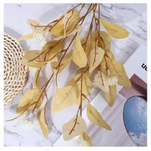 2 Stücke künstlicher Eukalyptuszweig, Fake-Eukalyptusblätter-Zweig, Echte Berührungsblätter für Sträuße, Hochzeit, Halloween, Valentinstag, Muttertag, Festliche Blumenarrangements, Vasenstrauß, Scheunenhochzeitsdekoration (Vase nicht enthalten) - 2Stk - Übersicht 14