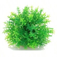 1 个水族箱装饰草球 - PVC 莲花草植物簇，用于鱼缸造景 - 耐用人工水生植物装饰 - 防褪色人工植物装饰