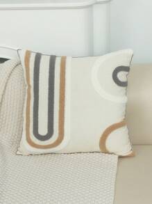 1 Pc Luxury Embroidered Circle Towel Pillow Cover - Soft & Stylish Home Decor - Handmade, Durable, And Chic