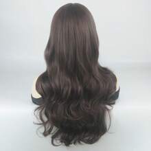 Pink Wig With Bangs Long Wavy Curly Wig Synthetic Heat Resistant Wigs For Women Daily Party Use 26 Inches - Multicolor - View 16