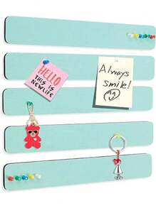 Set de 5 piezas de Tablero de mensajes de fieltro de 33*5cm, tablero de notas de oficina de fieltro, adhesivo para pared, tablero de exhibición - Multicolor - Ver 10