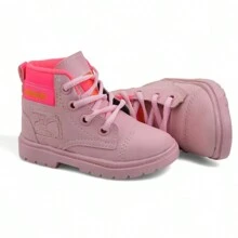 Bota Infantil Bebe Coturno Menino e Menina Botinha Baby Confortável - Rosa chiclete - Visão 4