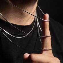 Naszyjnik Punk Hip Hop 2MM z łańcuszkiem wężowym ze srebra 925, męski, damski, modowy, imprezowy, ślubny, biżuteria, prezent