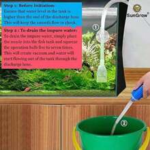 1pc PP Material Aquarium Sand Cleaning Vacuum Pump, Fish Tank Water Change Tool, Cleaning Kit With Suction Cleaning And Water Change Tools