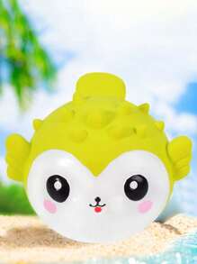 1pc Pet Latex Squeak Toy, Floating Octopus/Shark/Puffer Fish, Self-Entertainment Dog Toy - Multi-Color - Multicolor - View 6