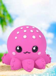 1pc Pet Latex Squeak Toy, Floating Octopus/Shark/Puffer Fish, Self-Entertainment Dog Toy - Multi-Color - Multicolor - View 5