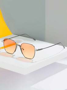 1 Pair Metal Frame Unisex Glasses, On