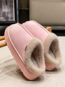 Pantoufles souples et douillettes pour femmes, chaussons d'intérieur antidérapants en fourrure épaisse pour hommes et femmes, chauds pour l'automne/hiver