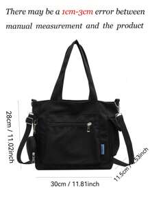 Embroidered Custom Versatile Tote Bag, Women's Personalized Handbag, Oxford Solid Color Large Capacity Crossbody Bag, American Retro Large Capacity Women's Crossbody Bag, Men's And Women's Commuting Handbag, Shoulder Bag, College Student Leisure Bag Bags Ladies