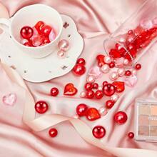 7.072 piezas Relleno de jarrón con diamantes de imitación y perlas acrílicas con forma de corazón, centros de mesa con velas flotantes utilizados para el Día de San Valentín, bodas, fiestas de cumpleaños, Día de la Madre, cenas a la luz de las velas, reuniones festivas, decoración de microescenarios al aire libre, accesorios - colores mezclados - Ver 5