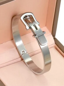 3 件时尚防水不锈钢手链适合女性，日常佩戴，带扣和链条设计，个性化经典欧美风格腕饰，休闲、婚礼、派对、情人节礼物、妈妈、母亲、母亲节、礼物 - 金色 - 查看 7