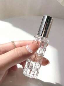 1/3pcs 12ml Exquisite Refillable Aluminum Spray Tip Glass Bottle Diamond Pattern Small Perfume Atomizer Bottle For Travel Cologne Perfume Pump Box Bottle Portable, Room, Bedroom, Daily Applicable Bottle, Perfume Bottle