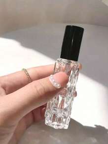 1/3pcs 12ml Exquisite Refillable Aluminum Spray Tip Glass Bottle Diamond Pattern Small Perfume Atomizer Bottle For Travel Cologne Perfume Pump Box Bottle Portable, Room, Bedroom, Daily Applicable Bottle, Perfume Bottle