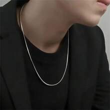 Naszyjnik Punk Hip Hop 2MM z łańcuszkiem wężowym ze srebra 925, męski, damski, modowy, imprezowy, ślubny, biżuteria, prezent