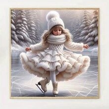 1 Set 5D DIY Diamond Painting Art Kit - Butterfly & Snowy Landscape - Full Drill Round Acrylic Mosaic Puzzle - Home Wall Decor, Office, Living Room Artwork - Animal Theme Canvas, Frameless