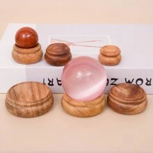 1 Stück vintage einfacher Holzsockel für Kristallkugel - modischer Heimdekoration Glaskugel Kristallkugel Ständer, Heimdekoration, Raumdekoration