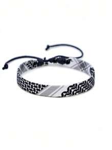 1 pieza Brazalete de tela de moda, brazalete boho trenzado minimalista, unisex, gran regalo