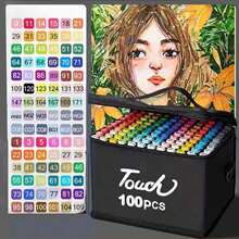 120pcs- Mark Pen Set Touch Color Children's Color Oil Double Headed Watercolor Pen Color Pen Watercolor Pen Set Paintbrush International Children's Day Painting Stationery Color Pen Gift Painting Painting Set, Back To School