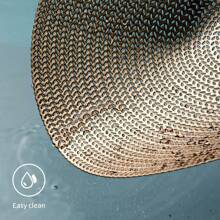 4 件/套金色麦穗图案 PVC 桌垫和杯垫，防滑隔热镂空设计，易于清洁，适合餐厅和酒店使用 - 金色 - 查看 3