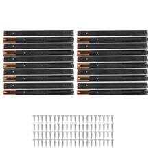 10 Pairs 22 Zoll Schublade Dias Kugellager Schiebeführung Schienen mit Schrauben Detachable Nylon Schnalle Black Buffer - Schwarz - Übersicht 1