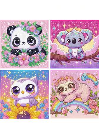 DIY Diamond Painting Cartoon Animal Series Small Decorative Painting Gifts Birthday Graduation Diamond Painting Diamond Art