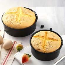 4 Sizes, 4 Inches, 6 Inches, 8 Inches, 10 Inches, Non-Stick Cake Mold, Cake Baking Tray, Baking Tray, Essential Kitchen Baking Tools, Professional Baking Mold, Suitable For Weddings And Celebrations, Durable Anodized Baking Utensils, Suitable For Home And Professional Bakers - Multicolor - View 1