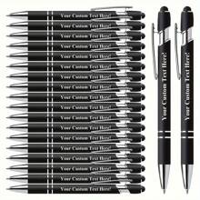 Customized Inspirational Metal Atomic Pen Set With Touch Pen - Smooth Writing, Medium-Sized Pen Tip, Retractable - Perfect For Office, School, Diary And Art Projects, Ideal As A Christmas Gift For Friends Back To School,Multi-Functional,Ornamental,Reusable,Modern,Colorful,Cute,Vintage,Cartoon,Kawaii,Funny,Workers,Clients,Students,Children,For Business/Work/Office,For School
