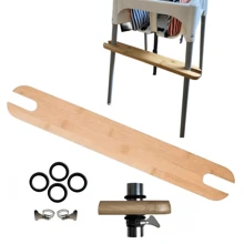1 pièce Repose-pieds en bambou pour chaise haute avec sangles réglables - Repose-pieds en bois convenant pour une utilisation avec les accessoires de chaise haute Antilop