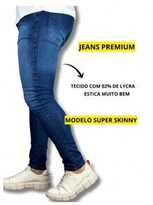 Premium Super Skinny Basic Jeans 01 - Royal Blue - View 2