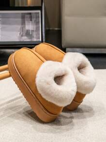 Chaussures hautes chaudes et moelleuses pour hommes, chaussons d'intérieur doublés avec du duvet, chaussures d'hiver anti-froid, bottes de neige unisexes pour porter à l'extérieur, automne/hiver