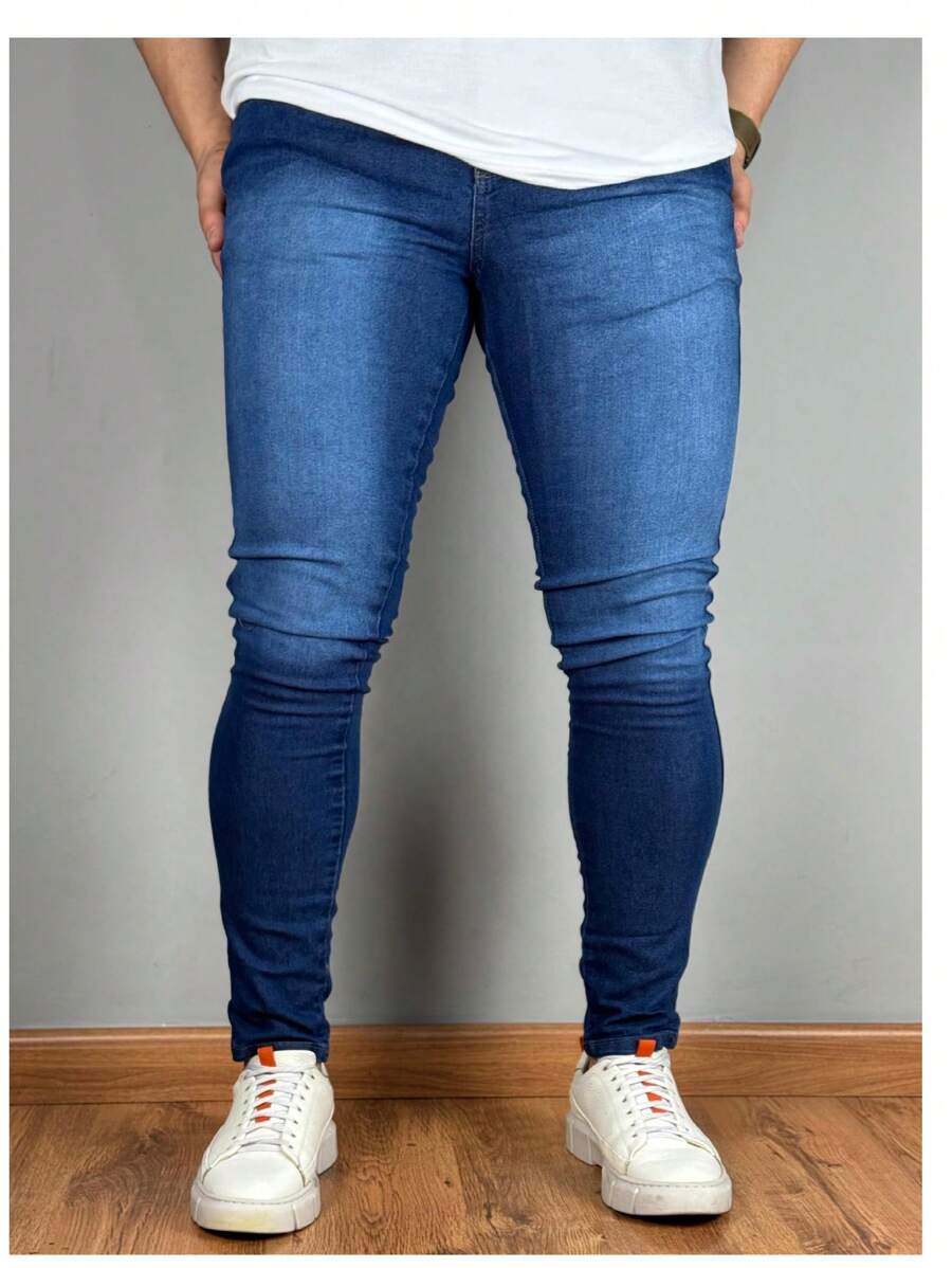 Premium Super Skinny Basic Jeans 01 - Royal Blue - View 1