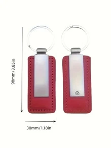 1 Personalized Customized Men's Leather Keychain Hanging Ring, Laser Engraved Customized Keychain Men's Accessory Gift, Personalized Zinc Alloy Men's Customized Keychain, Suitable For Holiday Customization Gifts Such As Anniversaries And Christmas
