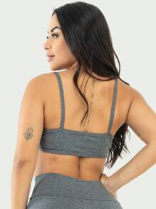 Kit 3 Women's Fitness Strapless Top Without Pads Gym - Navy Blue - View 7