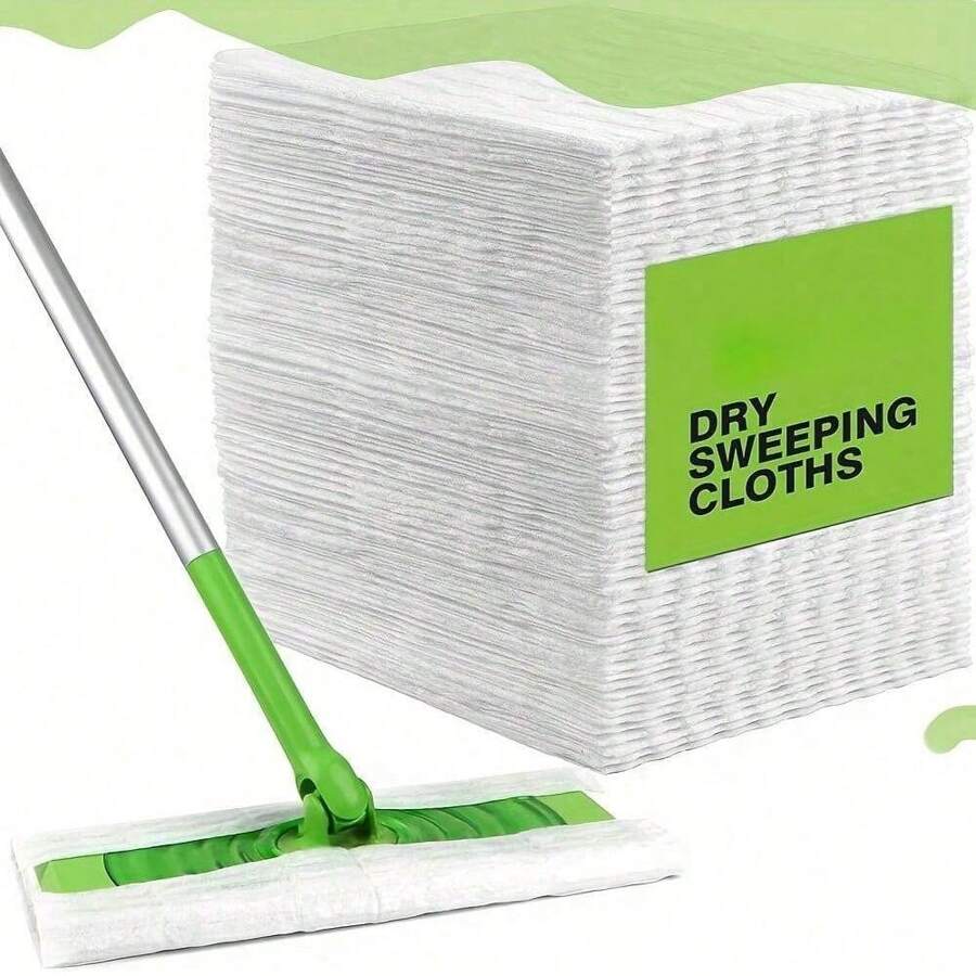 1bag [30pcs Of One Bag] Microfiber Cleaning Mop Replacement Pad, Flat Floor Mop Cloth, Disposable Mop, Wet And Dry Use, Easy To Clean, Cleaning Supplies, Back To School Supplies