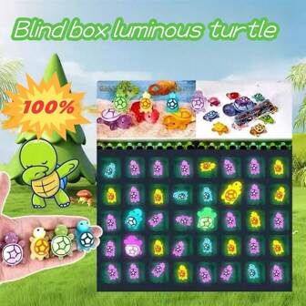 New Night Light Little Turtle 40 In Hole Fun Turtle Match Play Toy Pendant Disassembly Surprise Blind Box Gift