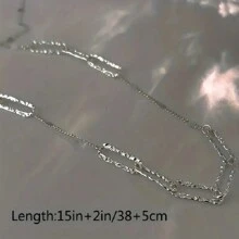 1pc 925 Sterling Silver Wave Flash Paper Clip Blade Splicing Necklace Shimmer Flash Hypoallergenic Jewelry