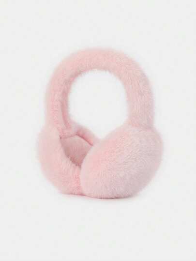 1pc Kids Winter Ear Muffs, Warm Plush Ear Warmers For Boys & Girls, Foldable Ear Covers For Cold Weather