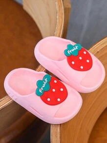 1双草莓造型卡通轻便防滑儿童时尚拖鞋