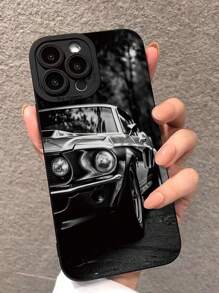 苹果精密穿孔边缘黑色汽车喷漆防震手机壳兼容 P14 Pro Max、P13、P11 卡通、P12、XR 卡通、7 8 GES2、XS，兼容 P15、P16、P16 Pro、Android Galaxy S24、A03s、A03 Core、A04、A12、A13、A14、A21s、A22、A23、A24、A32、A33、A34、A51、A52、A53、A54、A71、A72、A73、S20 FE、S21、S22、Redmi 9、9A、10A、10C、Redmi Note 9、10、11、12、12C 防水防摔防刮