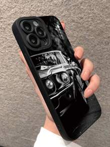 苹果精密穿孔边缘黑色汽车喷漆防震手机壳兼容 P14 Pro Max、P13、P11 卡通、P12、XR 卡通、7 8 GES2、XS，兼容 P15、P16、P16 Pro、Android Galaxy S24、A03s、A03 Core、A04、A12、A13、A14、A21s、A22、A23、A24、A32、A33、A34、A51、A52、A53、A54、A71、A72、A73、S20 FE、S21、S22、Redmi 9、9A、10A、10C、Redmi Note 9、10、11、12、12C 防水防摔防刮