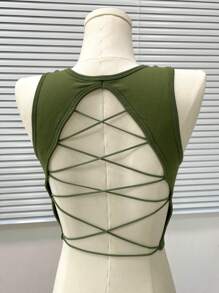 女士无缝高弹力加厚瑜伽上衣运动文胸