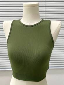 女士无缝高弹力加厚瑜伽上衣运动文胸