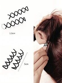 4 Stück/10 Stück Metall Spiral Haarclips für Hochsteckfrisuren, Winterhaaraccessoires für Frauen in Schwarz, Gold, Silber und Roségold zum Stylen von Frauenhaaren oder für den Einsatz in Make-up-Wäschen, Salon-Coiler, DIY-Haarknoten, Haarnadeln, Haarknoten-Maker, Haarteile, Haarstyling-Pins, Schulsachen