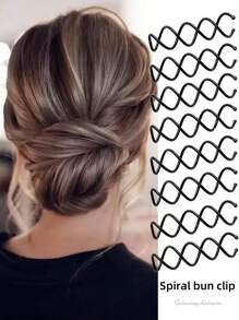 4 Stück/10 Stück Metall Spiral Haarclips für Hochsteckfrisuren, Winterhaaraccessoires für Frauen in Schwarz, Gold, Silber und Roségold zum Stylen von Frauenhaaren oder für den Einsatz in Make-up-Wäschen, Salon-Coiler, DIY-Haarknoten, Haarnadeln, Haarknoten-Maker, Haarteile, Haarstyling-Pins, Schulsachen