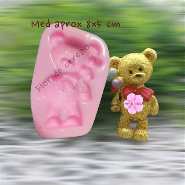 MOLDES DE SILICONA PARA OSOS GLOBO. Asegúrese de verificar las MEDIDAS y estar DE ACUERDO con el TAMAÑO DEL MOLDE