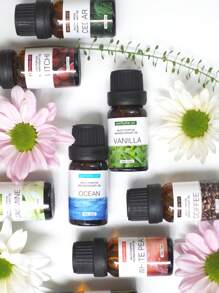 10ml 薰衣草、茉莉、樱花、香草、海洋、雪松、葡萄、咖啡、荔枝、白桃芳香疗法精油（水溶性）补充装、空气清新剂、空气清新剂油 - 多種香味 - 查看 6