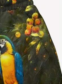 Men's Hawaii Holiday Casual Outdoor Beach Resort Coconut Tree 3D Digital Print Loose Drawstring Beach Shorts, Single Layer, Suitable For Everyday And Vacation - Multicolor - View 4