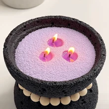 200g/500g/1kg 珍珠蜡烛，带 50 件包装灯芯组合，DIY 沙蜡套装，珍珠蜡和沙蜡，可重复用于蜡烛制作，婚礼/派对/家居装饰，多色珠子（白色/黑色/灰色/紫色/蓝色/粉色/绿色），浮动手工蜡，DIY 套件，无味多用途模具，适合初学者的工艺品用品，圣诞节/情人节派对装饰 - 彩色 - 查看 11