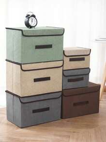 1 pieza Caja de almacenamiento plegable, organizador de ropa portátil de gran capacidad - Ideal para ahorrar espacio, organizar la ropa y decoraciones, adecuado para decoración de temporada de otoño, vacaciones, habitación, hogar, dormitorio